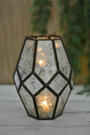 Mid-century Modern Candle Lantern with Chain Hanger | Modern ...