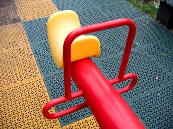 Modern Seesaw at a Playground