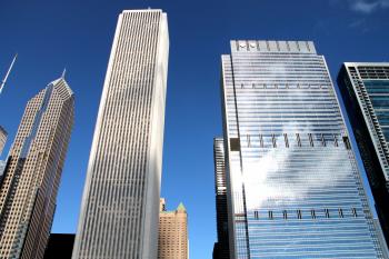 Free Stock Photo of Modern Skyscrapers on Blue Sky