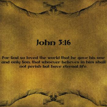 Mosaic Bible Verse John 3:16