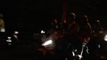 Motorbikes at night