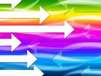 Multicolored Arrows Background Shows Colorful And Direction