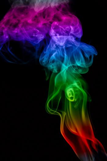 Multicolored smoke