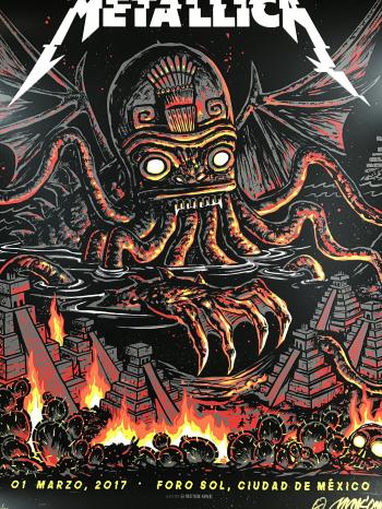 Metallica - 2017 Munk One poster Mexico City N1 S/N AP Foro Sol Arena