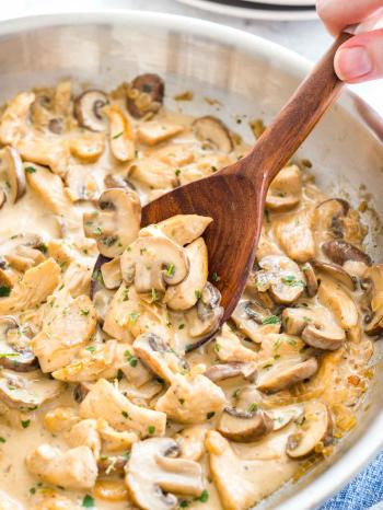 Creamy Mushroom Chicken Pasta | Plated Cravings