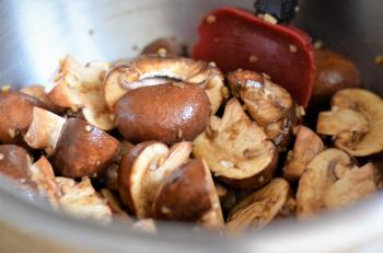 Sauteed Garlic & Balsamic Bella Mushrooms - Happily Unprocessed