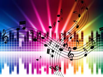 Music Colors Background Means Singing Playing Or Disco