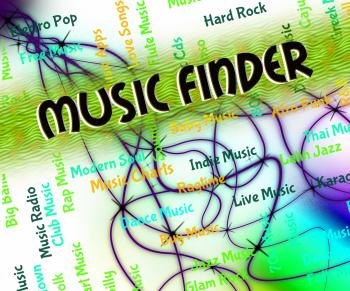 Music Finder Means Sound Track And Audio