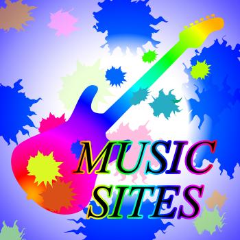 Music Sites Indicates Sound Track And Internet