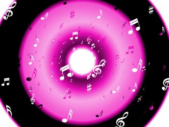 Musical Notes Background Shows Musical Wallpaper Or Digital Art