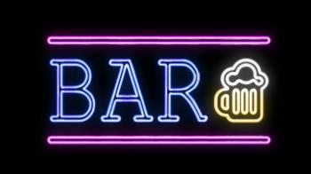 BAR Sign Neon Sign in Retro Style Turning On Stock Video Footage ...