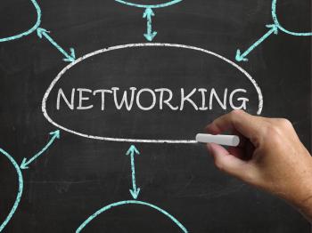 Networking Blackboard Means Making Contacts And Connections