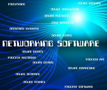 Networking Software Represents Shareware Online And Internet