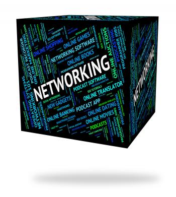 Networking Word Represents Online Computer And Connection