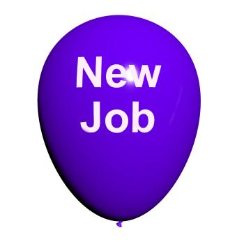 New Job Balloon Shows New Beginnings in Careers