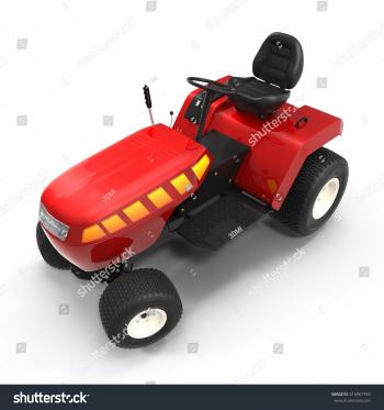 New Small Red Tractor Isolated Over Stock Illustration 416967784 ...