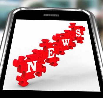 News On Smartphone Showing Online Journalism