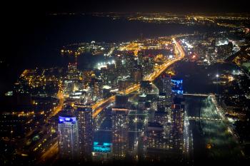 Night landscape from CN Tower