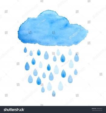 Rain Nimbus Cloud Precipitation Rain Drops Stock Vector 238340827 ...