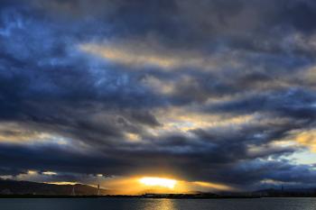 Nimbus Clouds at Sunset View