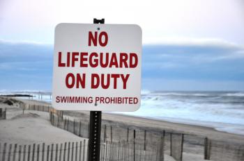 No Lifeguard on Duty.