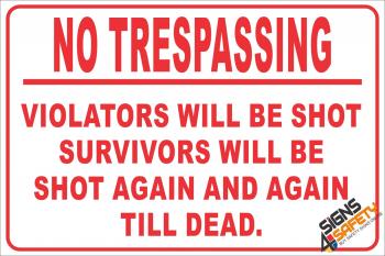 NR27) No Trespassing Notice Sign - Signs4Safety