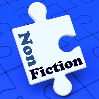 Non Fiction Puzzle Shows Educational Material Or Text Books
