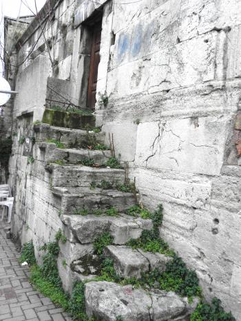 Not used for decades stone steps