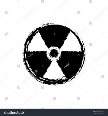Nuclear Symbol Grunge Style On White Stock Vector 386578744 ...