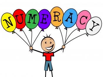 Numeracy Balloons Represents Youths Son And Numerical