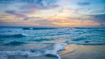 2048x1152 Ocean Waves at Sunset 2048x1152 Resolution HD 4k ...