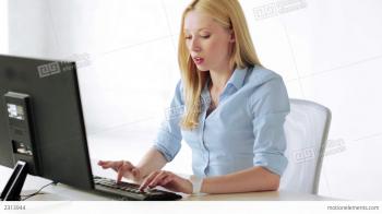 Tired Office Worker Stock video footage | 2313944