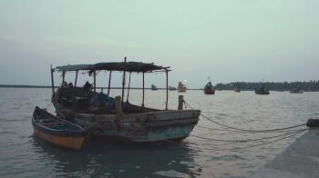 Old Boat Floating Tied To Dock Stock Video Footage - VideoBlocks