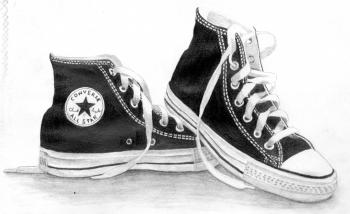 Converse Shoe Drawing Converse Shoe Drawing Old Converse Shoes ...
