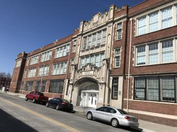 Old Frederick Douglass High School (1924; Owens and Sisco, architects), 1645 N. Calhoun Street, Baltimore, MD 21217