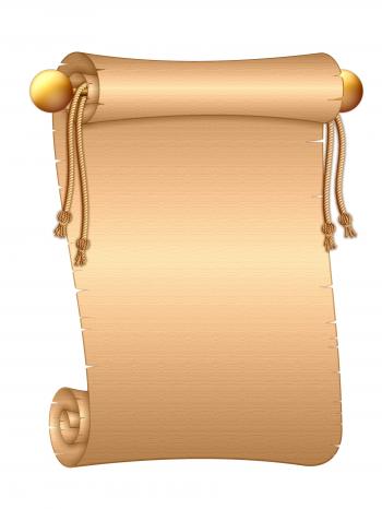 Ancient Letter Roll Clipart - ClipartXtras