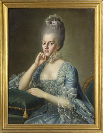 Antique Painting | Vintage Oil | Portrait of Young Lady | Britain, 1730