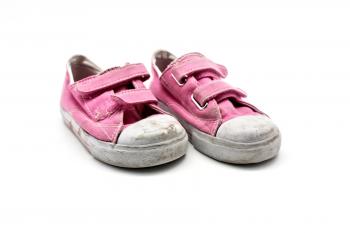 Old pink sneakers