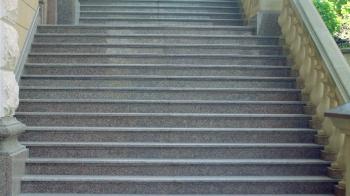 Old city stairs. Ancient stone staircase. Architecture detail. Empty ...