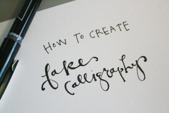 how to create fake calligraphy (tutorial + practice worksheets)