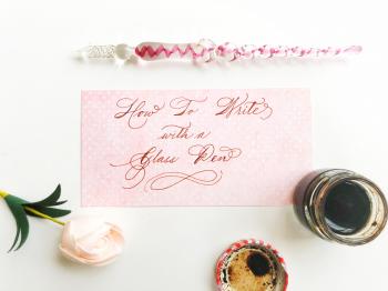 How to use glass dip pen for writing - by Calligraphy Quill