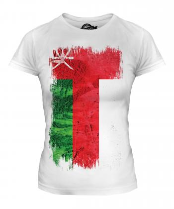 OMAN GRUNGE FLAG LADIES T-SHIRT TEE TOP UMAN FOOTBALL OMANI GIFT ...