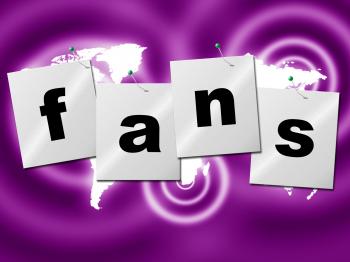 Online Fans Represents World Wide Web And Searching