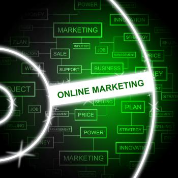 Online Marketing Represents Email Lists And E-Marketing