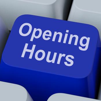 Opening Hours Key Shows Retail Business Open