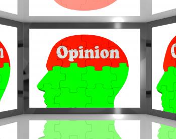 Opinion On Brain On Screen Showing Personal Opinion