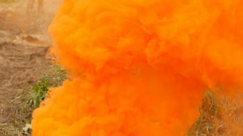 Orange smoke. 4k footage. Stock Video Footage - Videoblocks