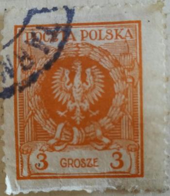 Polish Stamp - 3 Grosze 1924 - Eagle in wreath, Coat of arms | My ...