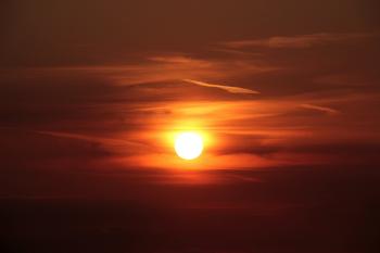 Orange Sun during Sunset