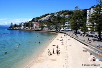 Oriental Bay Beach in Wellington | Geographic Media